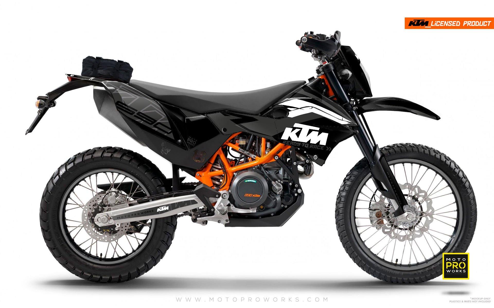 KTM 690 ENDURO GRAPHICS - "ABSTRAKT" (black/grey) - MotoProWorks