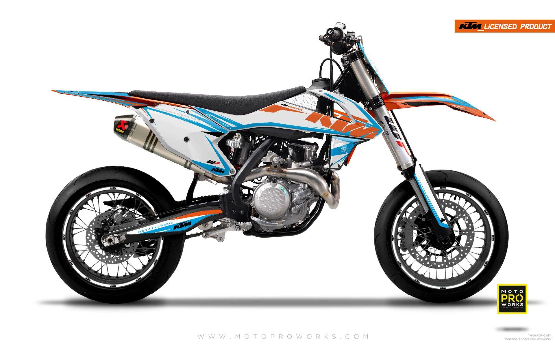 KTM EXC/SX/XC GRAPHICS - "EDGE" (blue/white) - MotoProWorks