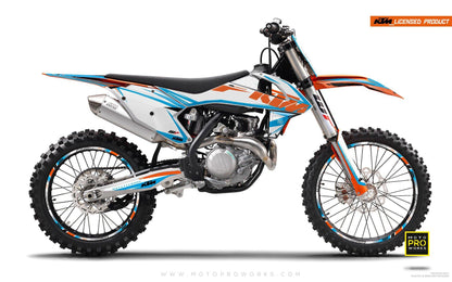 KTM EXC/SX/XC GRAPHICS - "EDGE" (blue/white) - MotoProWorks