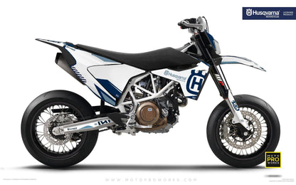 Husqvarna 701 GRAPHICS - "FACTOR" (White/blue) - MotoProWorks