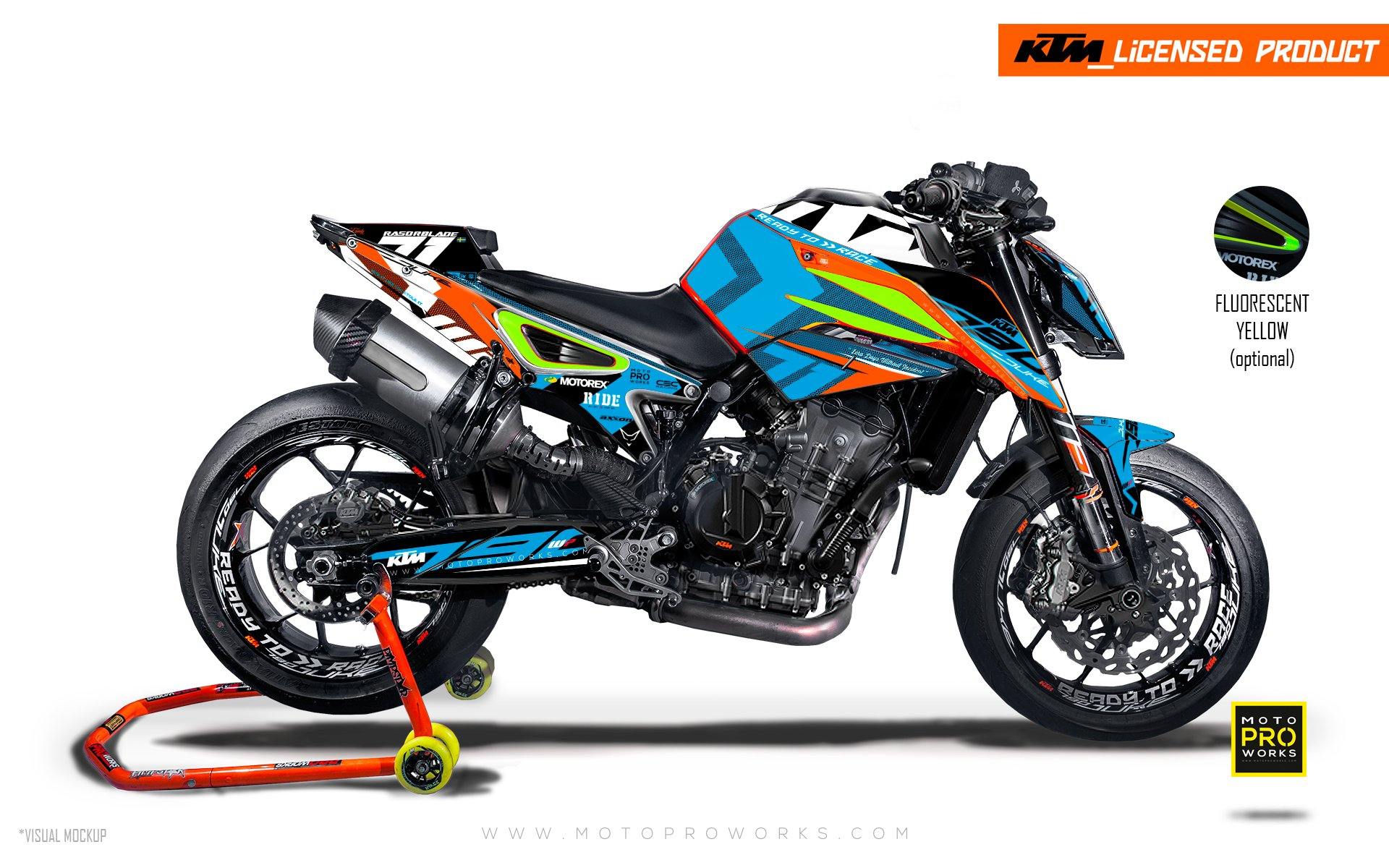 KTM 790 Duke GRAPHICS - "Rasorblade" (Blue) - MotoProWorks