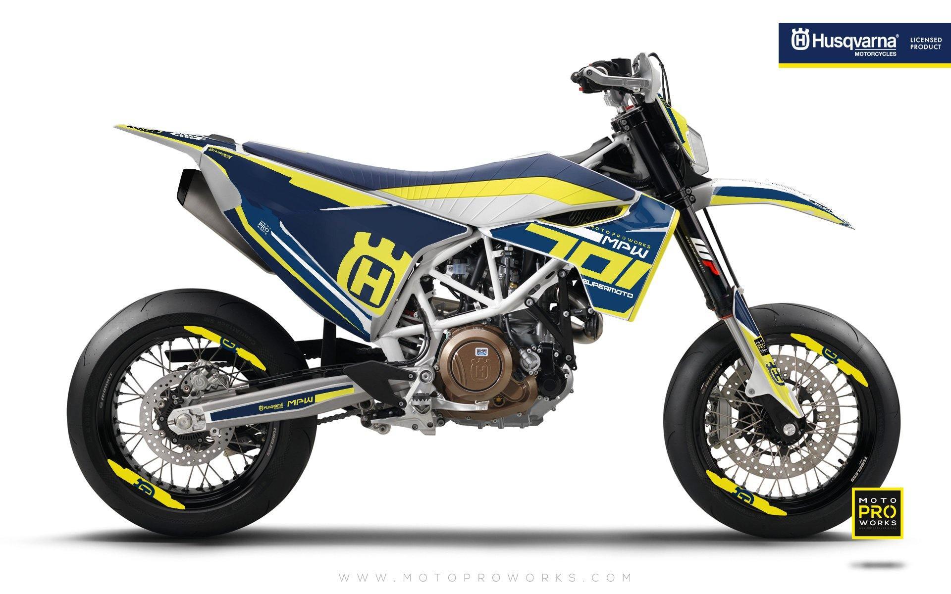 Husqvarna 701 GRAPHICS - "SEVENOHONE" (Blue) - MotoProWorks