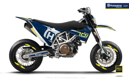 Husqvarna 701 GRAPHICS - "SEVENOHTWO" (Blue) - MotoProWorks
