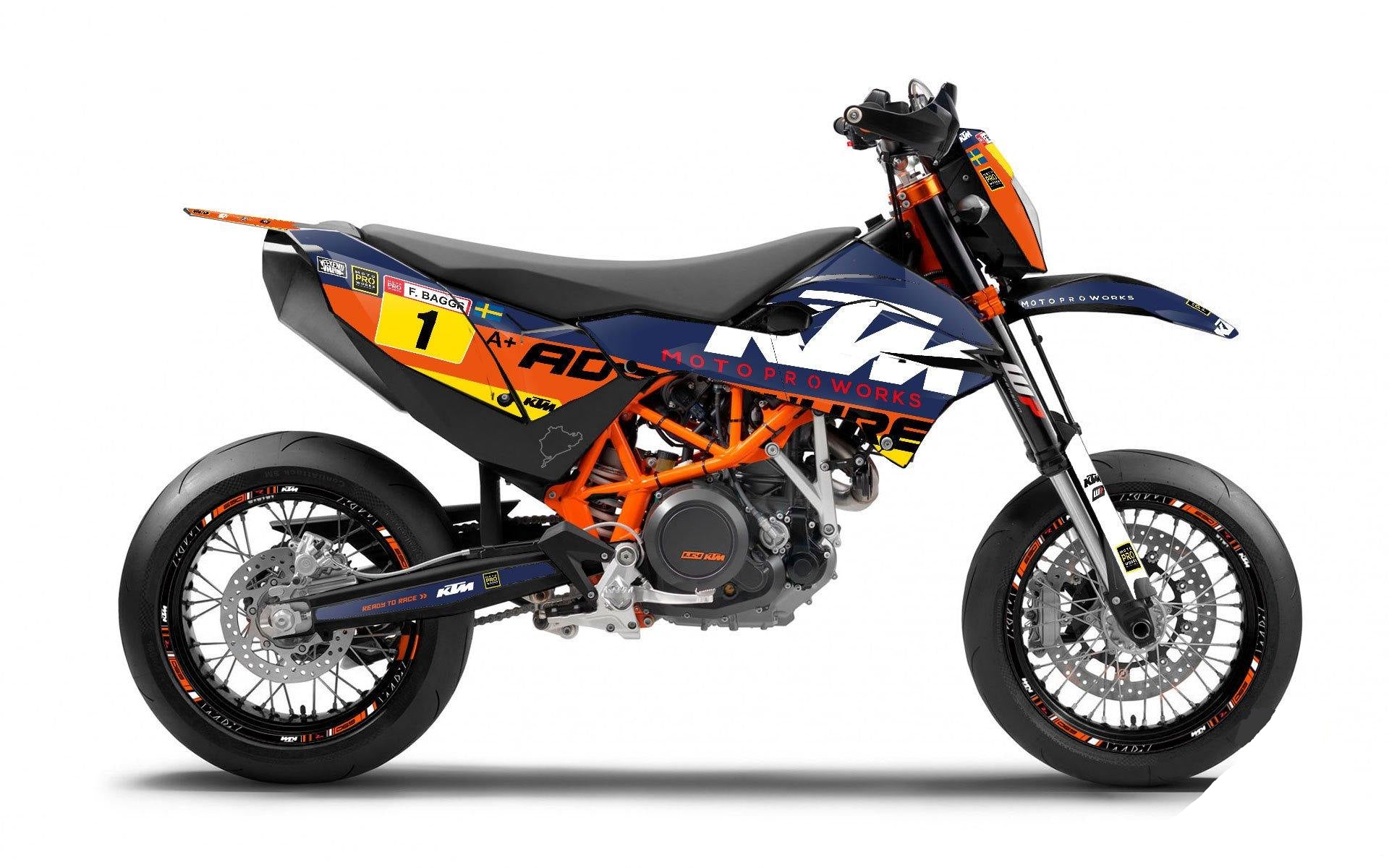 KTM 690 SMC-R GRAPHICS - "Waypointer" (dawn) - MotoProWorks