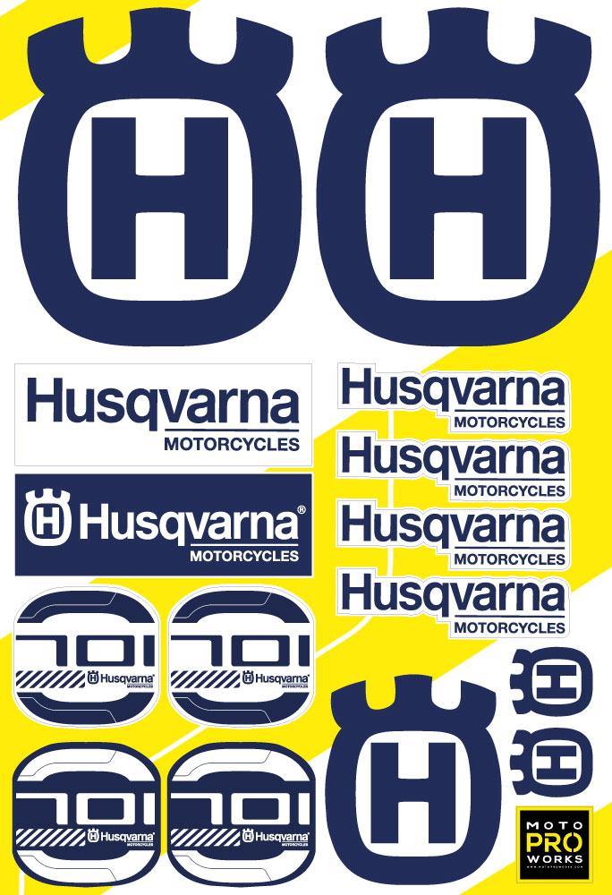 Husqvarna Sticker Sheets - "701" (blue) - MotoProWorks