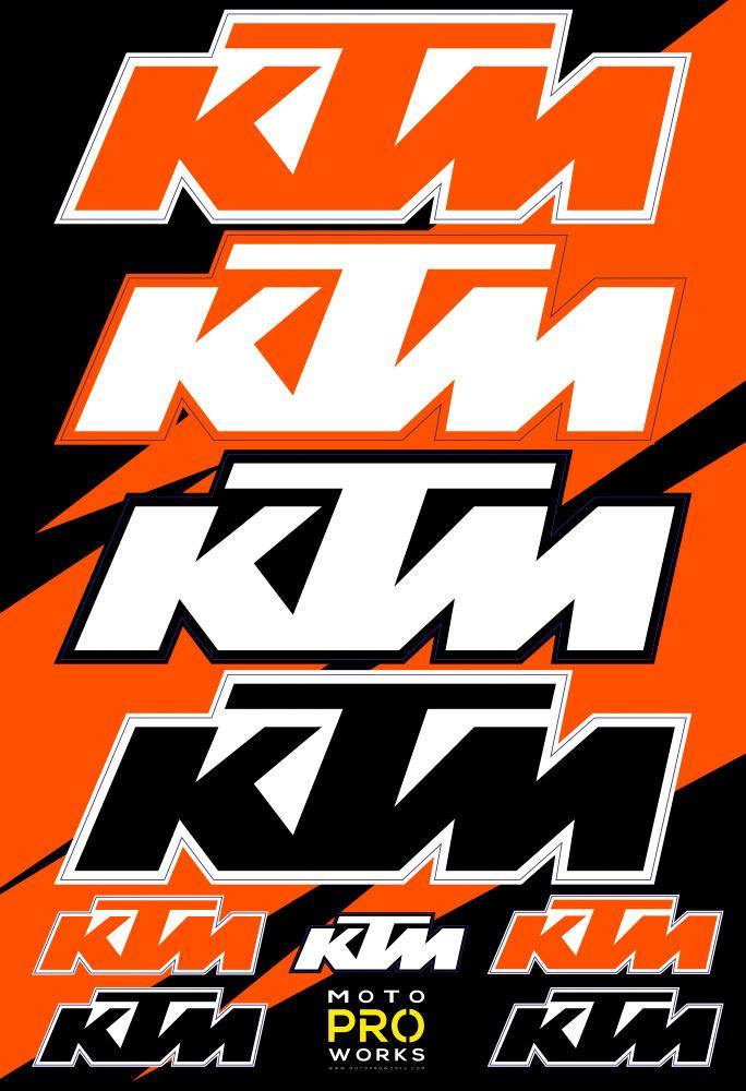 KTM Sticker Sheets - "Large logo" - MotoProWorks