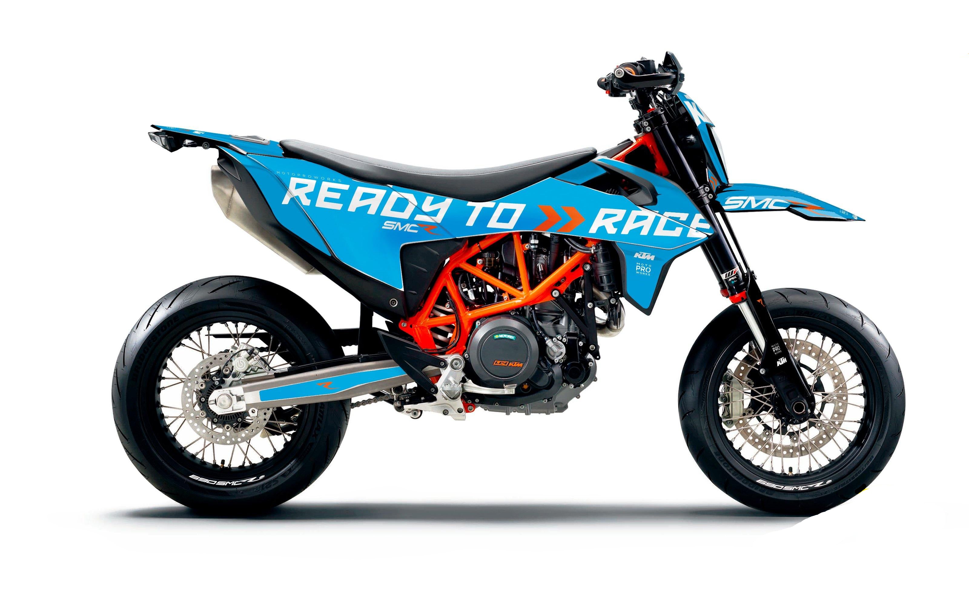 KTM 690 SMC-R GRAPHICS - "Ready2Race" (Blue) - MotoProWorks