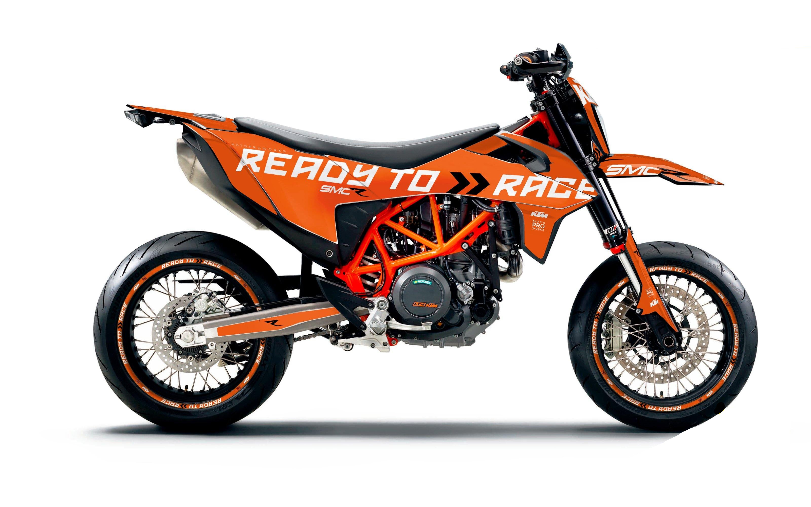 KTM 690 SMC-R GRAPHICS - "Ready2Race" (Orange) - MotoProWorks