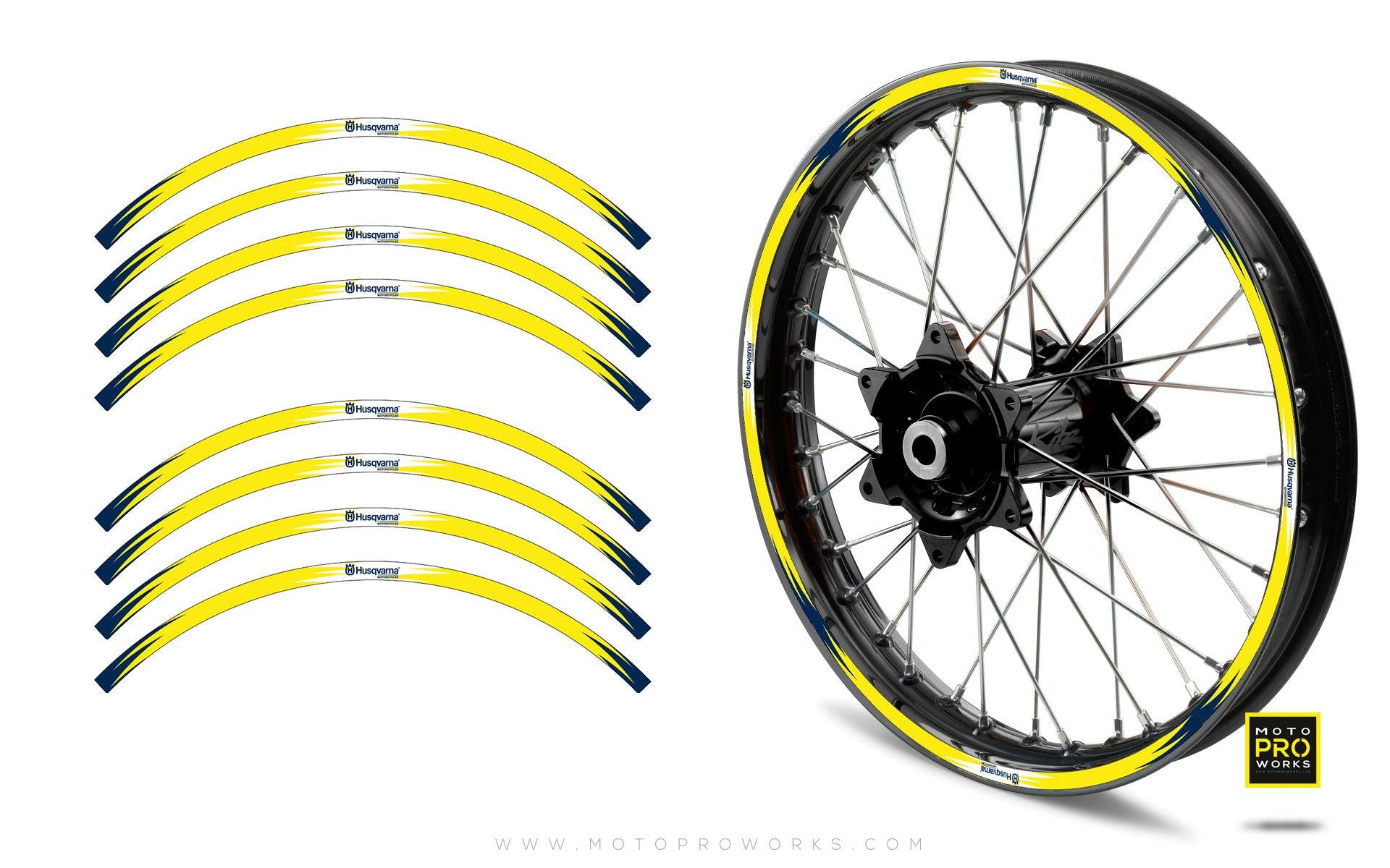 Rim Stripes - "FLASH" Husqvarna (yellow) - MotoProWorks