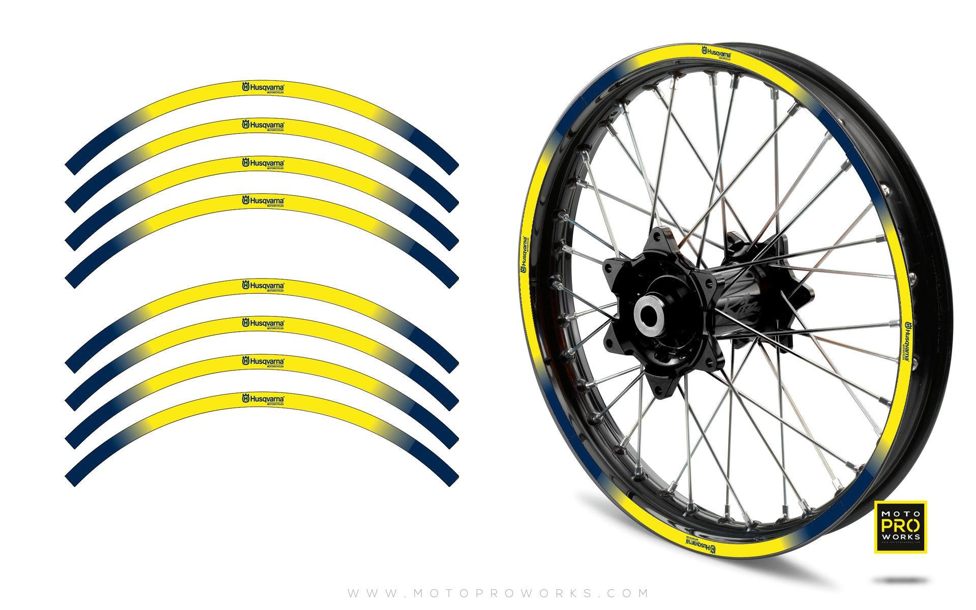 Rim Stripes - "GRADIENT" Husqvarna (yellow) - MotoProWorks