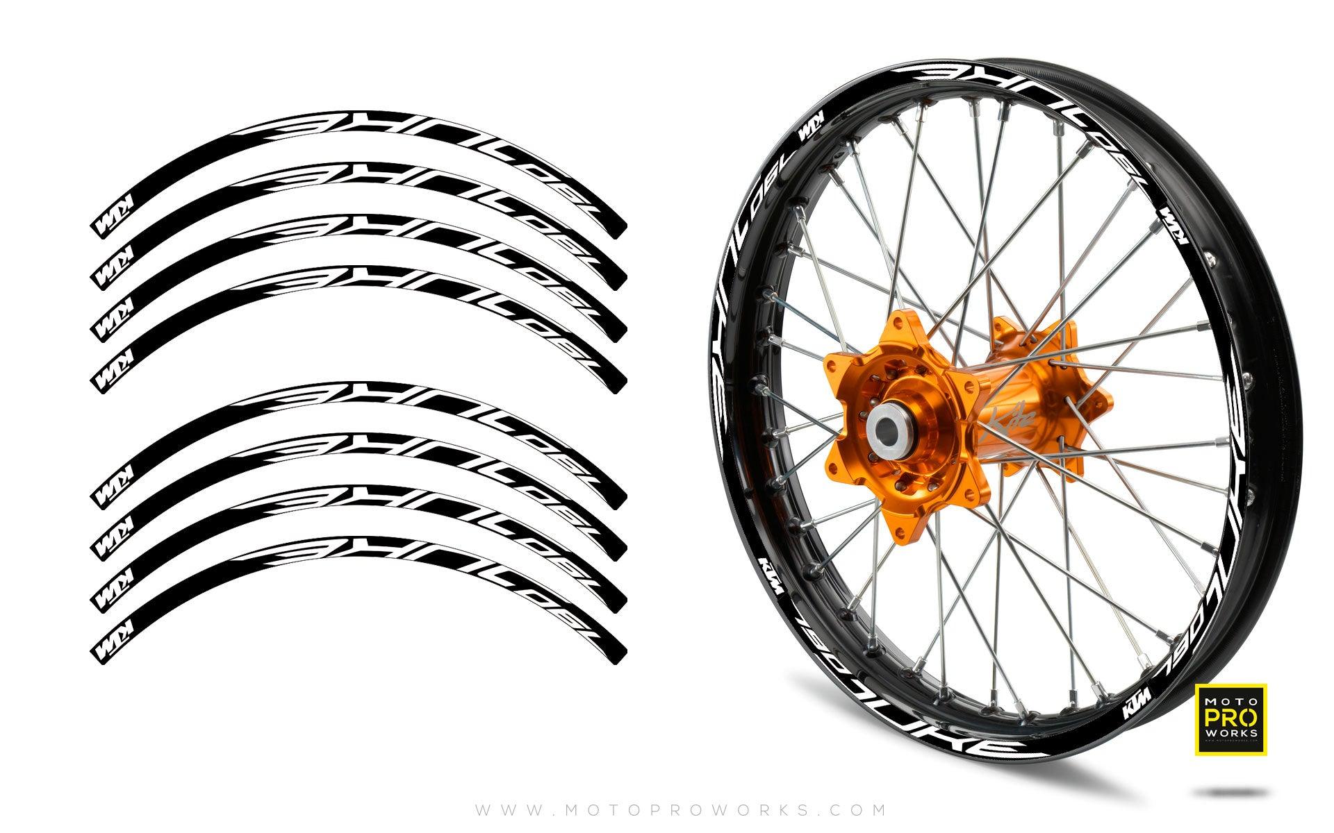 Rim Stripes - "790/890 Duke" KTM (black/white) - MotoProWorks