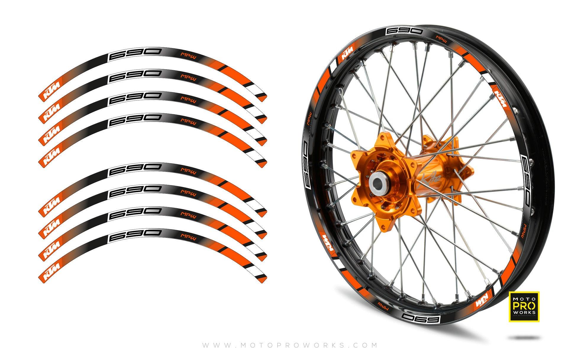 Rim Stripes - "POWER" KTM (black) - MotoProWorks