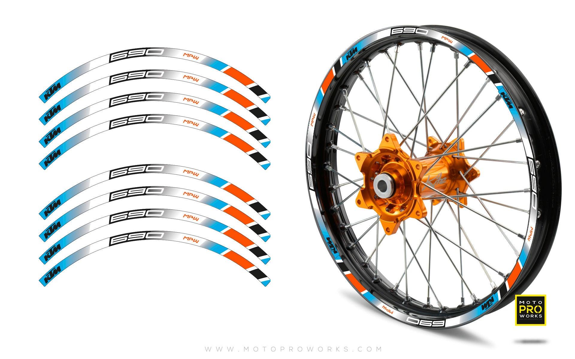 Rim Stripes - "POWER" KTM (blue) - MotoProWorks
