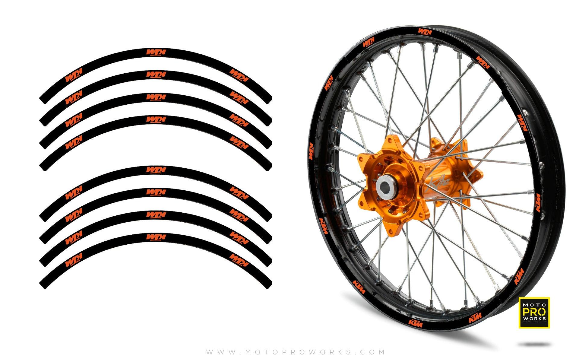 Rim Stripes - "SOLID" KTM (black) - MotoProWorks