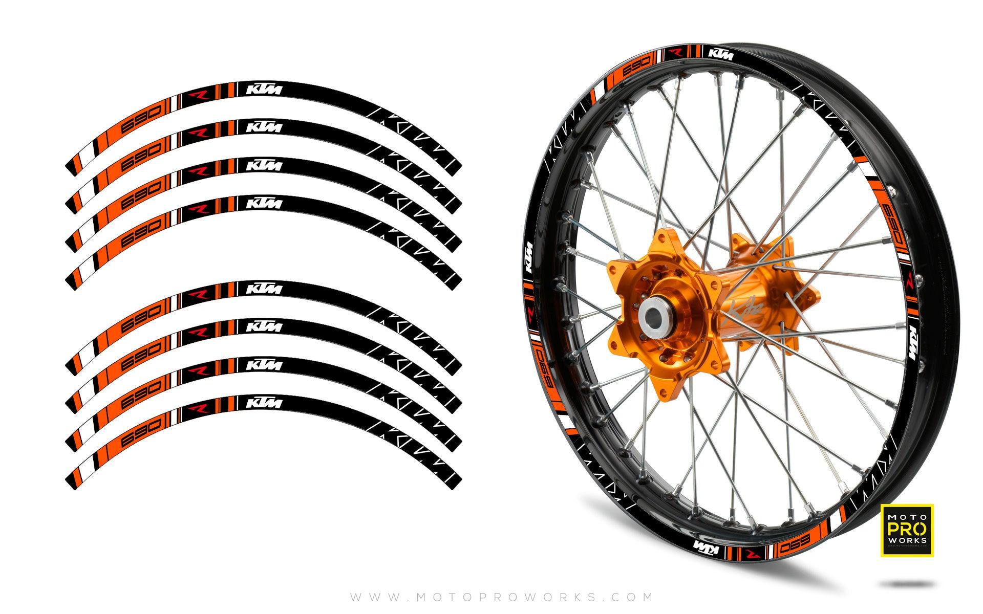 Rim Stripes - "TRACK" KTM (black) - MotoProWorks