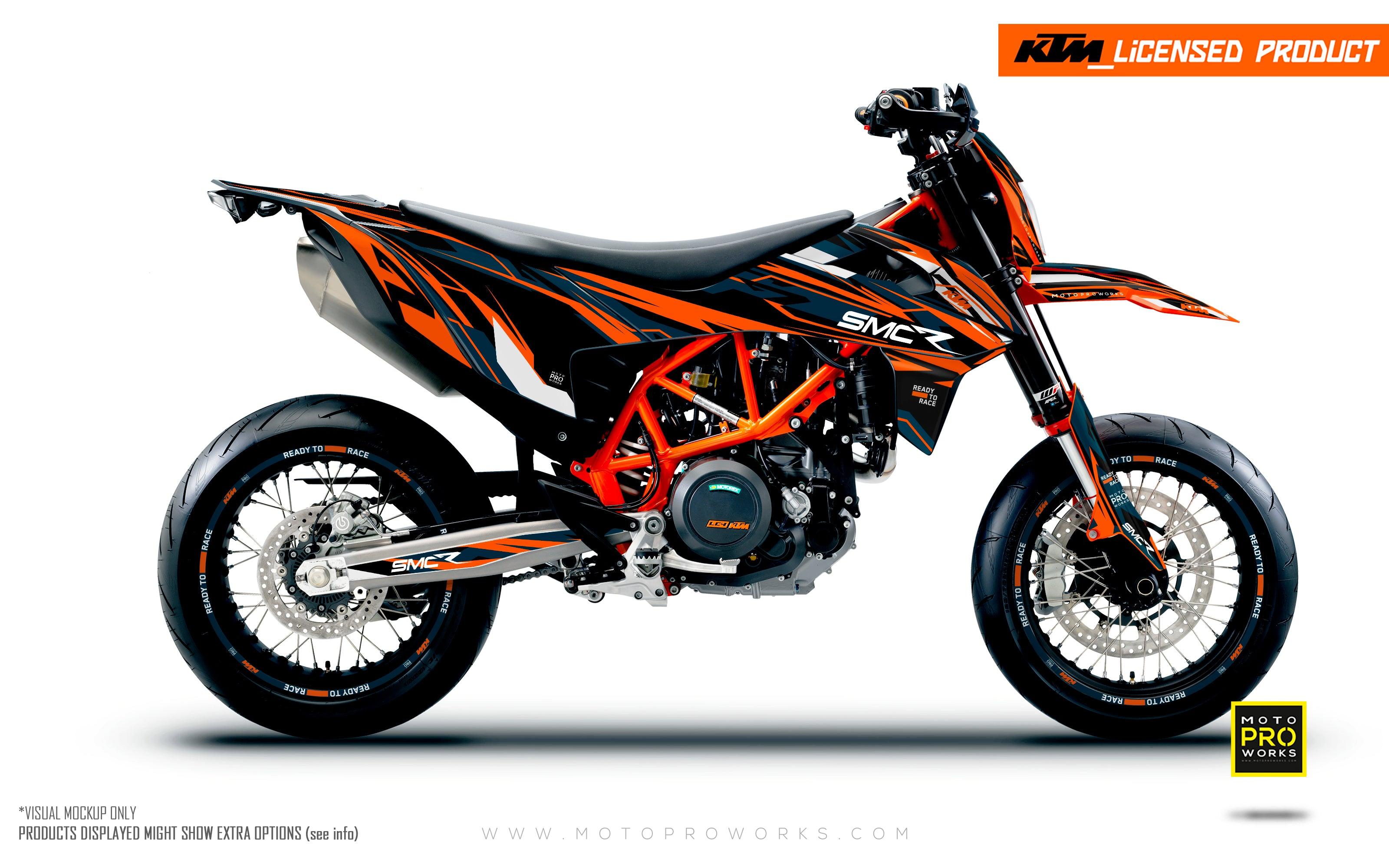 KTM 690 SMC-R GRAPHICS - "Ripple" (Orange) - MotoProWorks