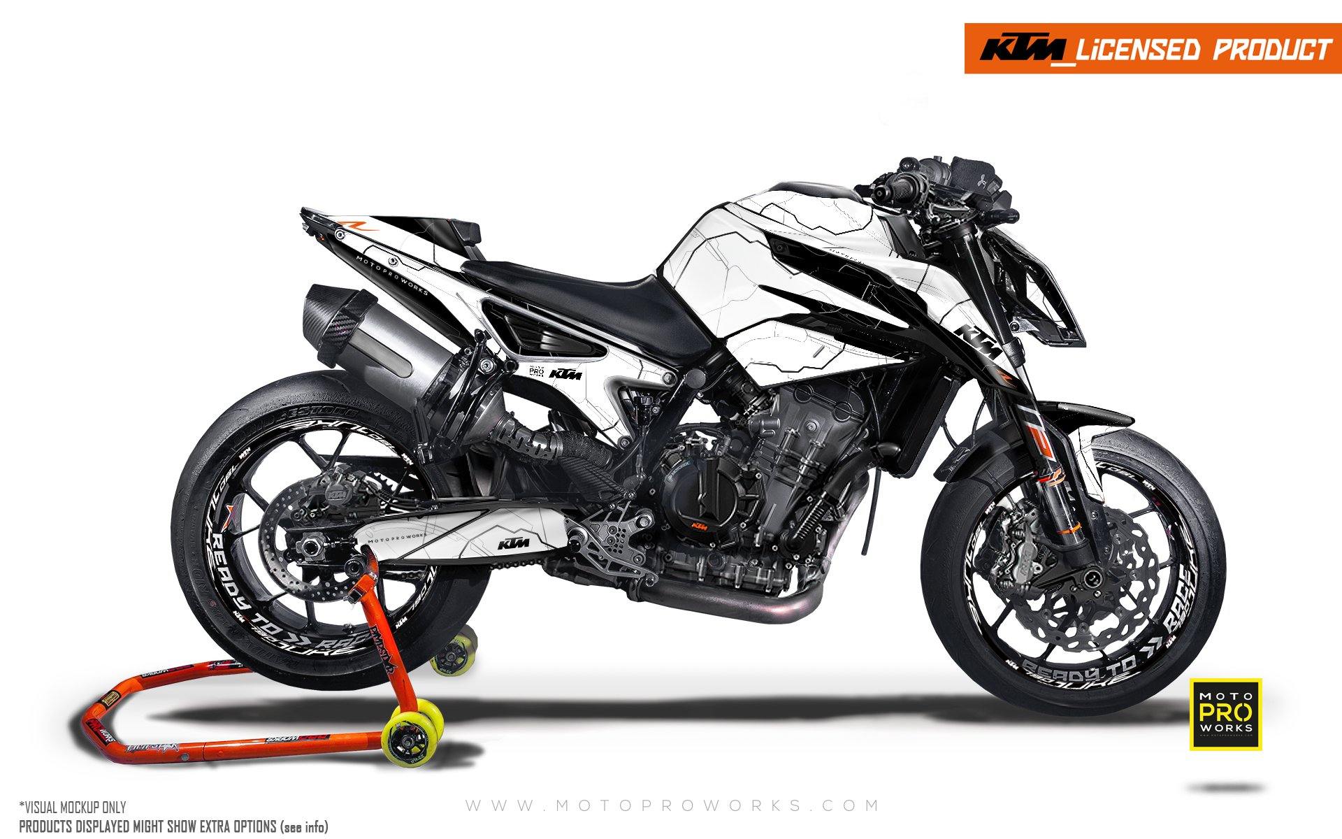 KTM 790/890 Duke GRAPHICS - "Robotec" (White) - MotoProWorks