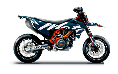 KTM GRAPHICS - 690 SMC-R "Script" (Blue) - MotoProWorks